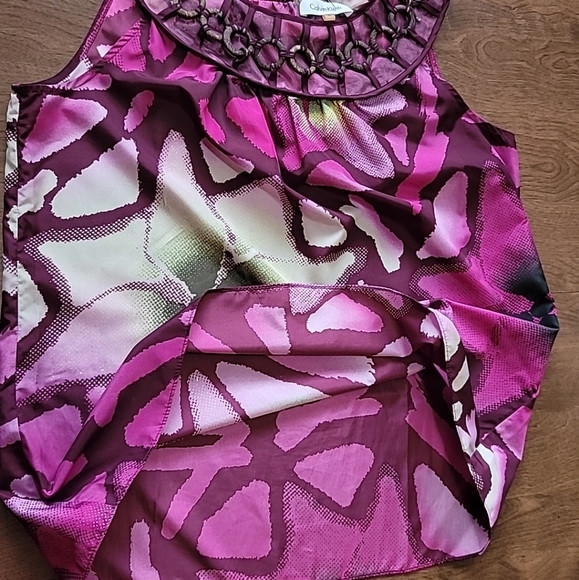 Calvin Klein Skirt set Size Small pleated Skirt A-line Fit & Flare Spring Purple - Picture 6 of 16